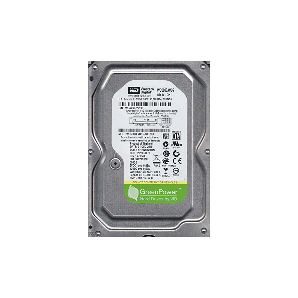 WD HDD 500GB SATA2 32MB PullAV-GP,Pull Drive;12mjeseci garancije - image 1