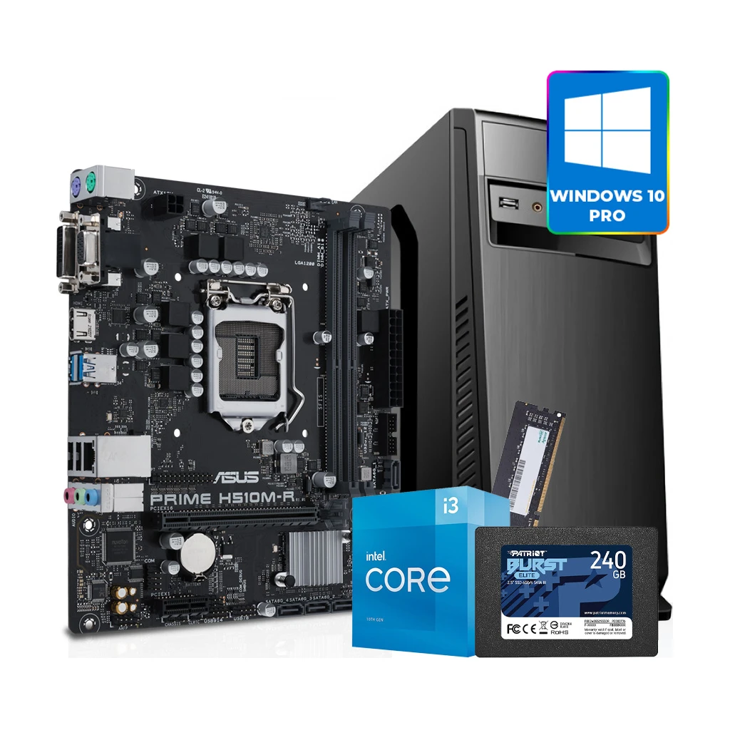 GNC OFFICE WIN 10 PRO i3-10105 3.70GHz, MB H510M, RAM  8GB DDR4, SSD 2,5 240GB , Kućište sa napajanjem 500W, 2Y - image 1
