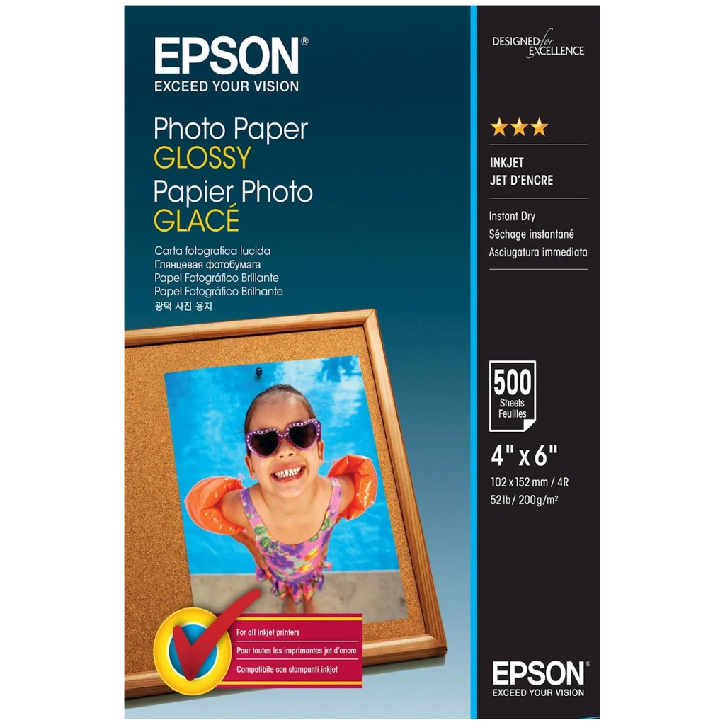 Papir EPSON Glossy 10x15, 500l, 200g/m2 - image 1