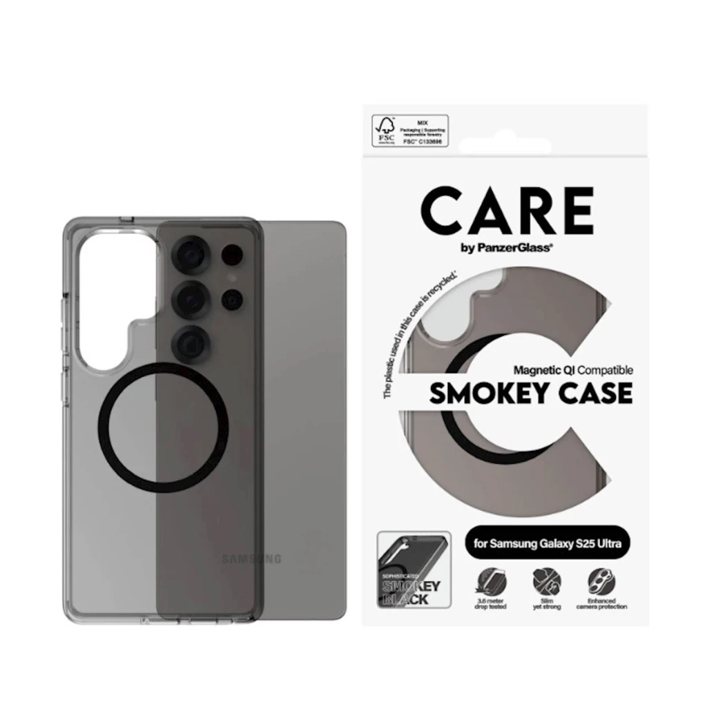 Zaštitni okvir Care S25 Ultra Smokey Black - image 1
