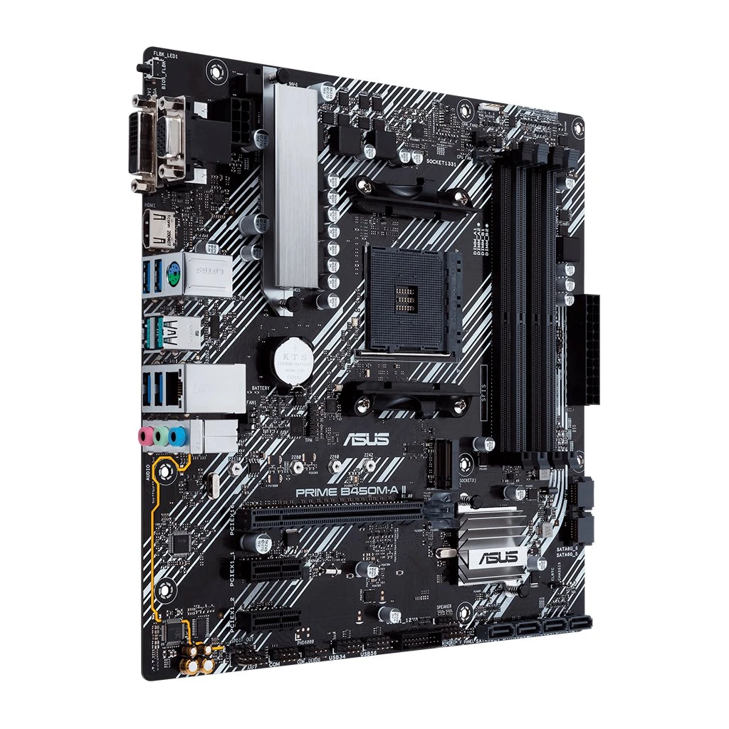 ASUS PRIME B450M-A II Matična Ploča - AMD B450, DDR4, M.2 SSD, RGB - image 1