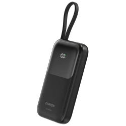 CANYON Prenosna Baterija OnPower 101 - 10000mAh, 22.5W, Ugrađeni Kabl, Crna - thumbnail 2