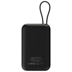 CANYON Prenosna Baterija OnPower 101 - 10000mAh, 22.5W, Ugrađeni Kabl, Crna - thumbnail 4