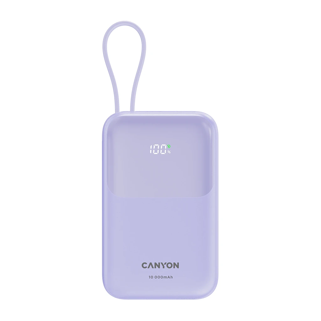 CANYON Prenosna Baterija OnPower 101 - 10000mAh, 22.5W, Ljubičasta - image 1