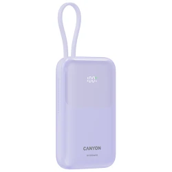 CANYON Prenosna Baterija OnPower 101 - 10000mAh, 22.5W, Ljubičasta - thumbnail 3