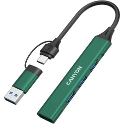 CANYON hub DS-02 4in1 USB-A/C Green - thumbnail 2