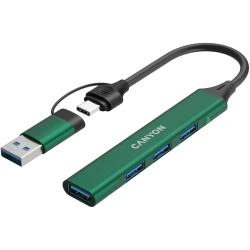 CANYON hub DS-02 4in1 USB-A/C Green - thumbnail 3