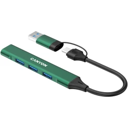 CANYON hub DS-02 4in1 USB-A/C Green - thumbnail 5