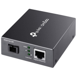 TP-Link TL-FC311A-20 Gigabit WDM Media Converter - 10/100/1000 Mbps RJ45 to 1000 Mbps Single-Mode SC WDM, 20 km Range - thumbnail 1