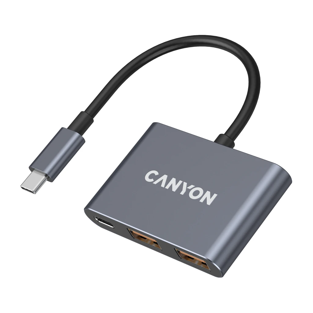 CANYON hub DS-3 3in1 USB-C Dark Grey - image 1