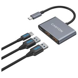 CANYON hub DS-3 3in1 USB-C Dark Grey - thumbnail 5