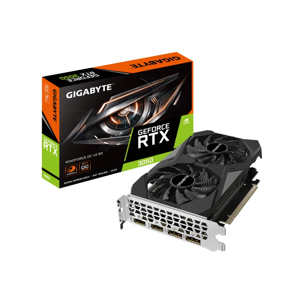 Gigabyte RTX 3050 WindForce;6GB GDDR6, 96bit2x DP, 2x HDMI - image 1