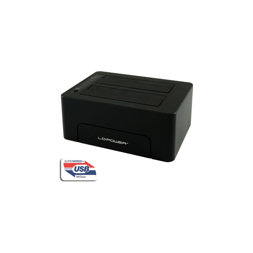 LC-Power LC-DOCK-CHDD docking station,Type C2,5"/3,5" SATA HDDs/SSDs, - image 1