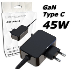 LC-Power USB GaN punjač 45W Punjač za laptope, USB-C,5-20V, 2.25-3A - thumbnail 1