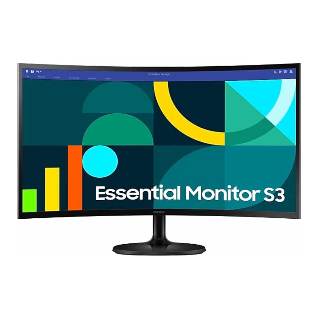 27''FHD Zakrivljeni Monitor S3VA, 1920x1080, 75Hz, 3000:14ms, 250cd, HDMI, VGA, Tilt, VESA 75x75 - image 1