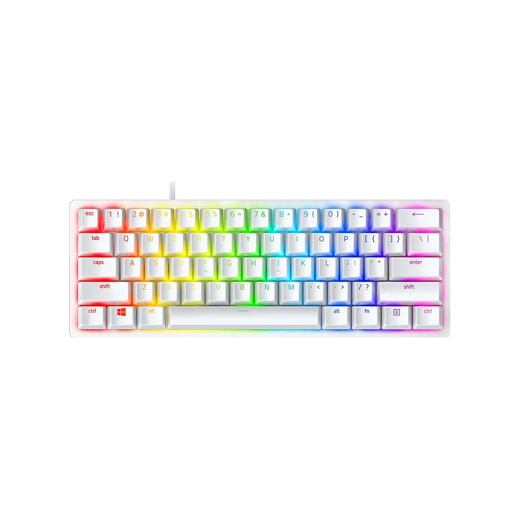 Tastatura Razer Huntsman Mini - Mercury Edition - 60% Optical Gaming Keyboard (Clicky Purple Switch) RZ03-03390300-R3M1 - image 1