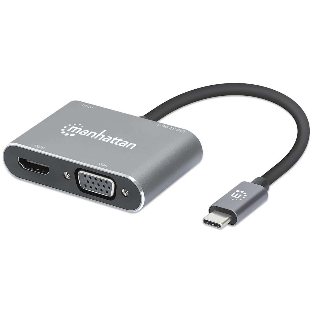 Adapter MANHATTANUSB-C to HDMI & VGA 4-in-1 - image 1
