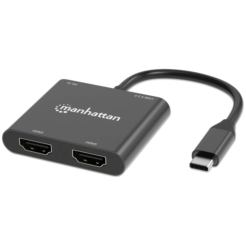 Adapter MANHATTAN USB-C PD to Dual-HDMI Monitor - image 1
