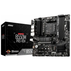 MSI Main Board Desktop B550M PRO-VDH AM4 B550 4xDDR4 1xPCIe x16 2xPCIe x1 4xSATA 2xM.2 - thumbnail 1