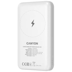 CANYON power bank PB-1001 10000 mAh PD 18W QC 3.0 Wireless 10W White - thumbnail 5