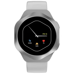 CANYON Pametni Sat Hexagon 88 - BT pozivi, Srebrni, Fitness, IP68 - thumbnail 1