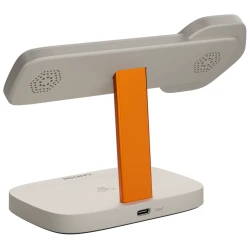 CANYON Wireless Charging Station Hexagon 310 3in1 LightGrey/Orange - thumbnail 4