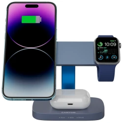 CANYON Wireless Charging Station Hexagon 310 3in1 DarkGrey/Blue - thumbnail 5