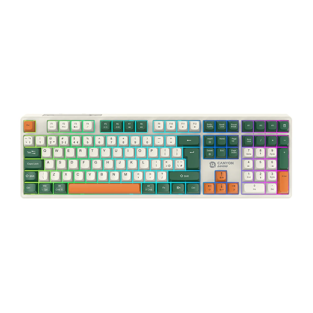 CANYON Bežična Mehanička Tastatura Shadder GKW-11 - RGB, Bijela - image 1