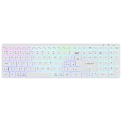 Canyon Bežična RGB Tastatura HKB-W11 - Dual Mode, RGB, US/UK Layout, Bijela - thumbnail 1