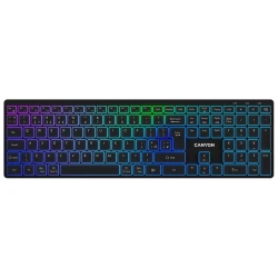 Canyon Bežična RGB Tastatura HKB-W11 - Dual Mode, RGB, Wireless, Crna - thumbnail 1