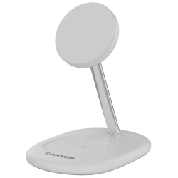 CANYON wireless charger WCS-205 15W Qi2 2in1 White - thumbnail 1
