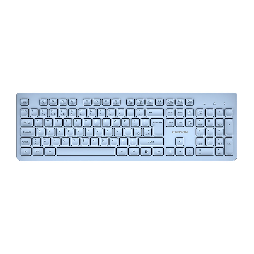 CANYON Keyboard HKB-W01 EN/AD AAA Wireless Blue - image 1