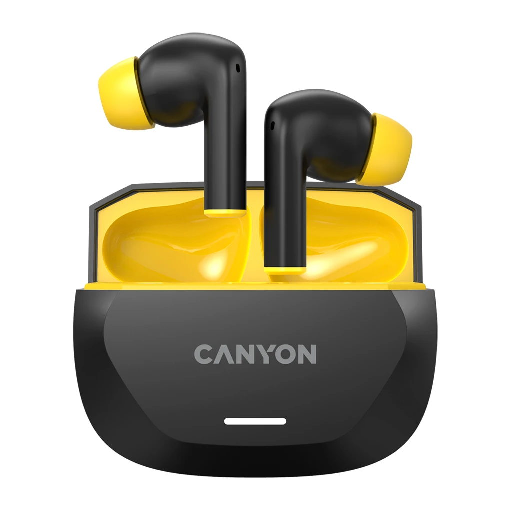Canyon Hexagon 7 Bežične Slušalice - ANC+ENC, Bežično punjenje, Crno-žute - image 1