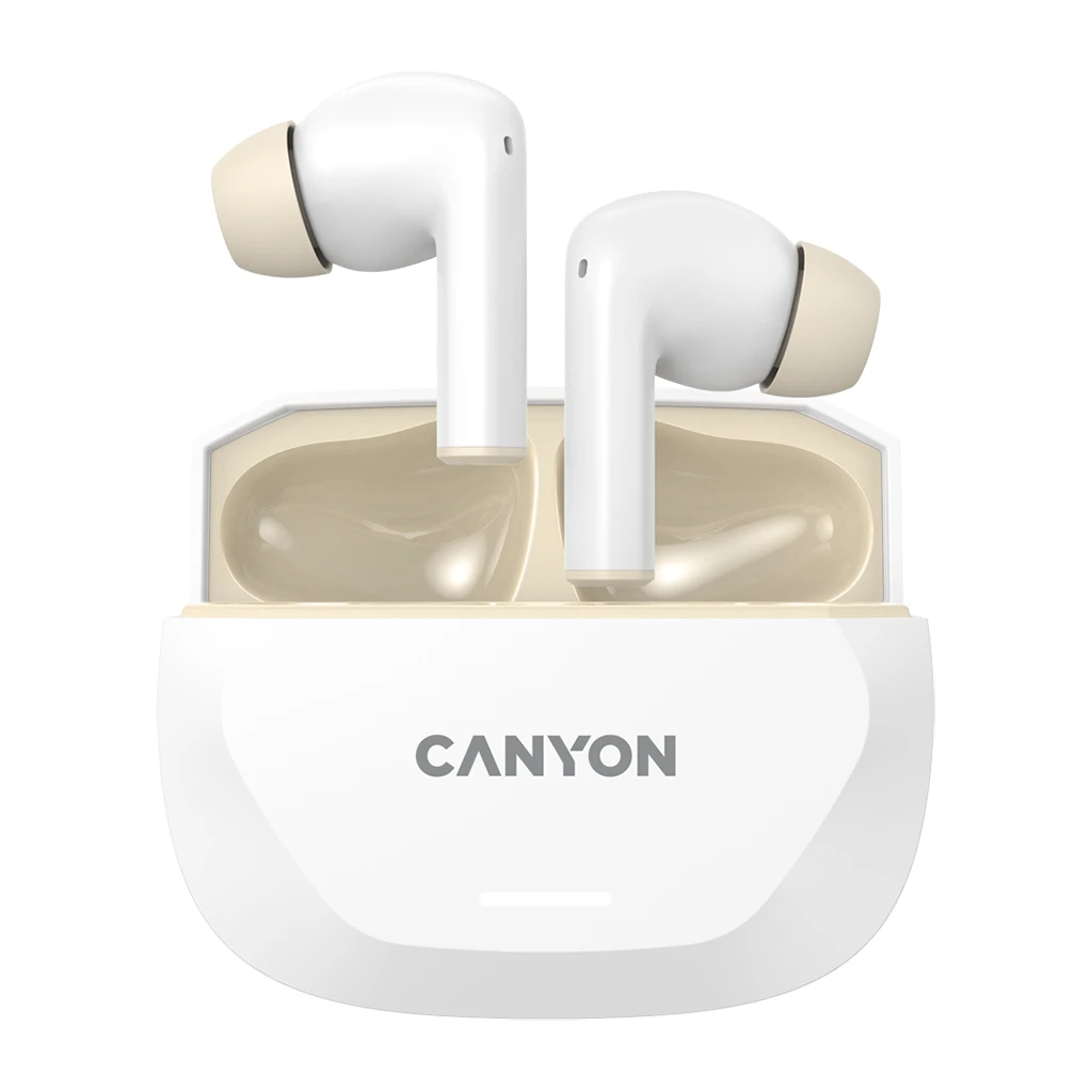 Canyon Bežične Slušalice Hexagon 7 - ANC+ENC, Bežično punjenje, Bijelo-bež - image 1