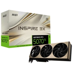 MSI INSPIRE GeForce RTX 5070 Ti 16GB GDDR7 PCIe 5.0, 3X OC, Ultra performanse - thumbnail 1