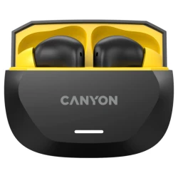 Canyon Hexagon 7 Bežične Slušalice - ANC+ENC, Bežično punjenje, Crno-žute - thumbnail 3