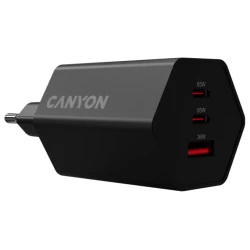 CANYON Punjač HEXAGON 65 GaN 65W 2xPD 1xQC EU Crni - thumbnail 2