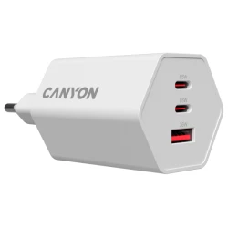 CANYON Punjač HEXAGON 65 GaN 65W 2xPD 1xQC EU Bijeli - thumbnail 4