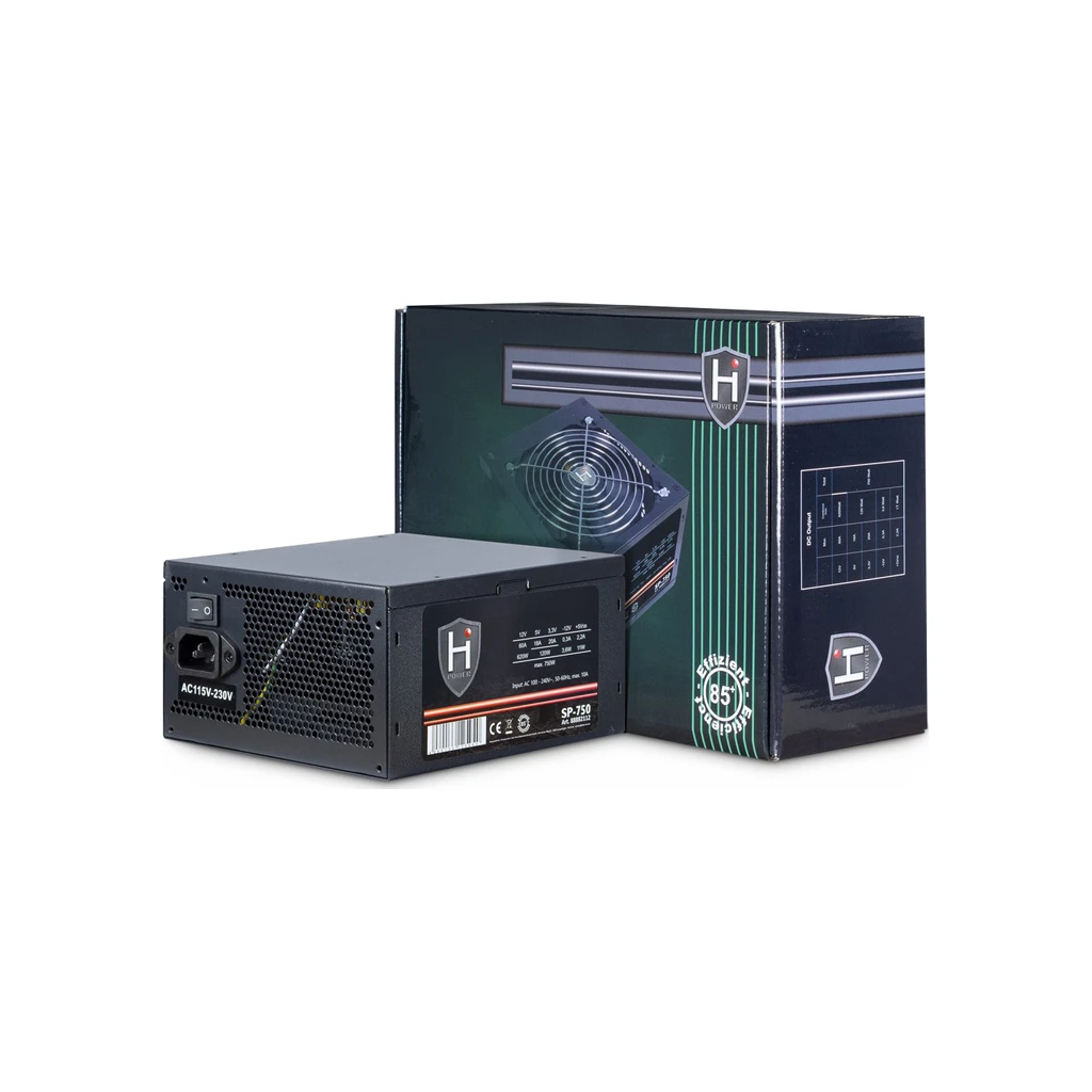 Inter-tech PSU HiPower SP-750W12cm fan,  Mainboard 20+4PinPCI-Express 6+2Pin, 4x SATA, 1x Floppy - image 1