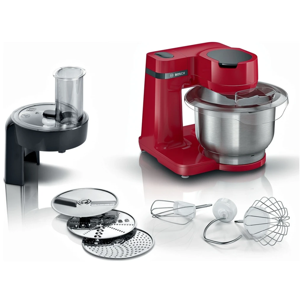 BOSCH kuhinjski aparat MUM Serie 2| CRVENA, 900W, 3.8L, 7 Brzina, Inox posuda, SL - image 1
