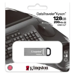 Kingston FD 128GB USB3.2 DTKNDataTraveler KysonStylish Capless Metal Case,r/w:200/60MBs - thumbnail 3