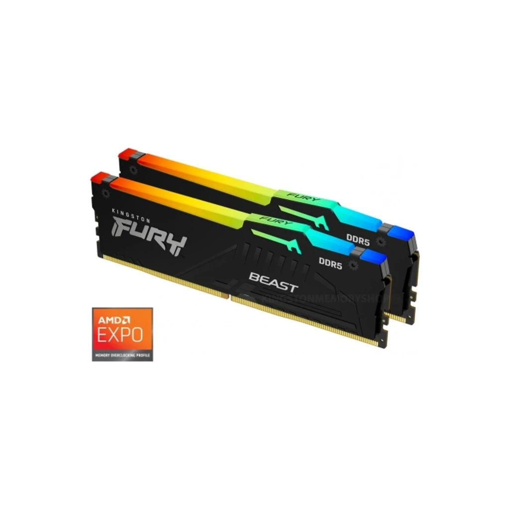 Kingston 32GB 5600MHz DDR5 RGBFury Beast (2x16), CL36, EXPO - image 1