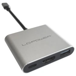 LC-Power USB-C HubUSB-A,  USB-C (PD 100W),1x HDMI do 4k UHD - thumbnail 1