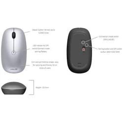 Miš Asus MW201C, Bluetooth in 2,4GHz, bežični, sivi - thumbnail 3
