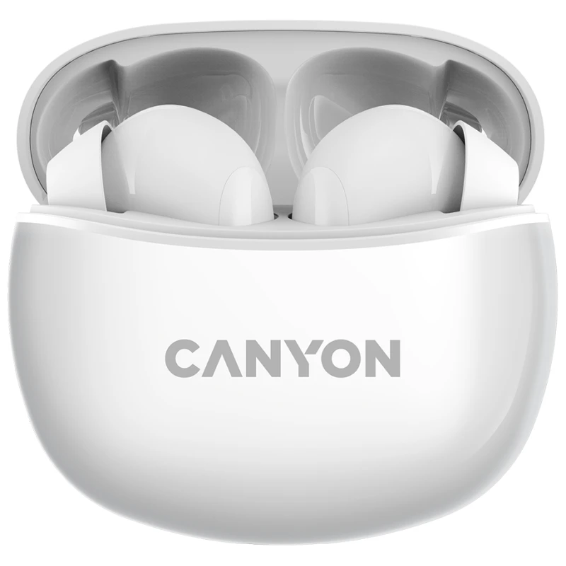 CANYON Bežične Slušalice TWS-5 - Bluetooth 5.0, Touch kontrole, Bijele - image 1