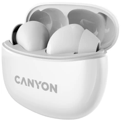 CANYON Bežične Slušalice TWS-5 - Bluetooth 5.0, Touch kontrole, Bijele - thumbnail 3