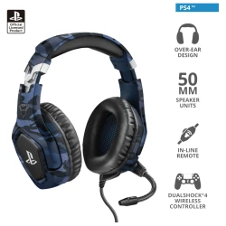 Trust GXT 488 Forze-B žičanegaming slušalice, PS4 i PS5,3.5 mm, plave - thumbnail 1
