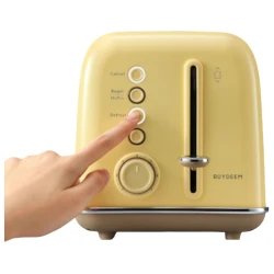 BUYDEEM Toster za 2 kriške DT620E, Mellow Yellow, 7 podešavanja, automatsko centriranje, odmrzavanje - thumbnail 4