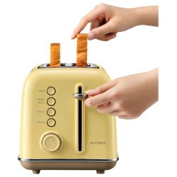 BUYDEEM Toster za 2 kriške DT620E, Mellow Yellow, 7 podešavanja, automatsko centriranje, odmrzavanje - thumbnail 5
