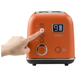 BUYDEEM 2-Slice Automatski Metalni Toster DT730E, Koi Crvena, EU, 7 nivoa zapečenosti - thumbnail 3